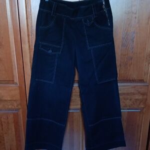 Anthropologie Black Wide-Leg Pants